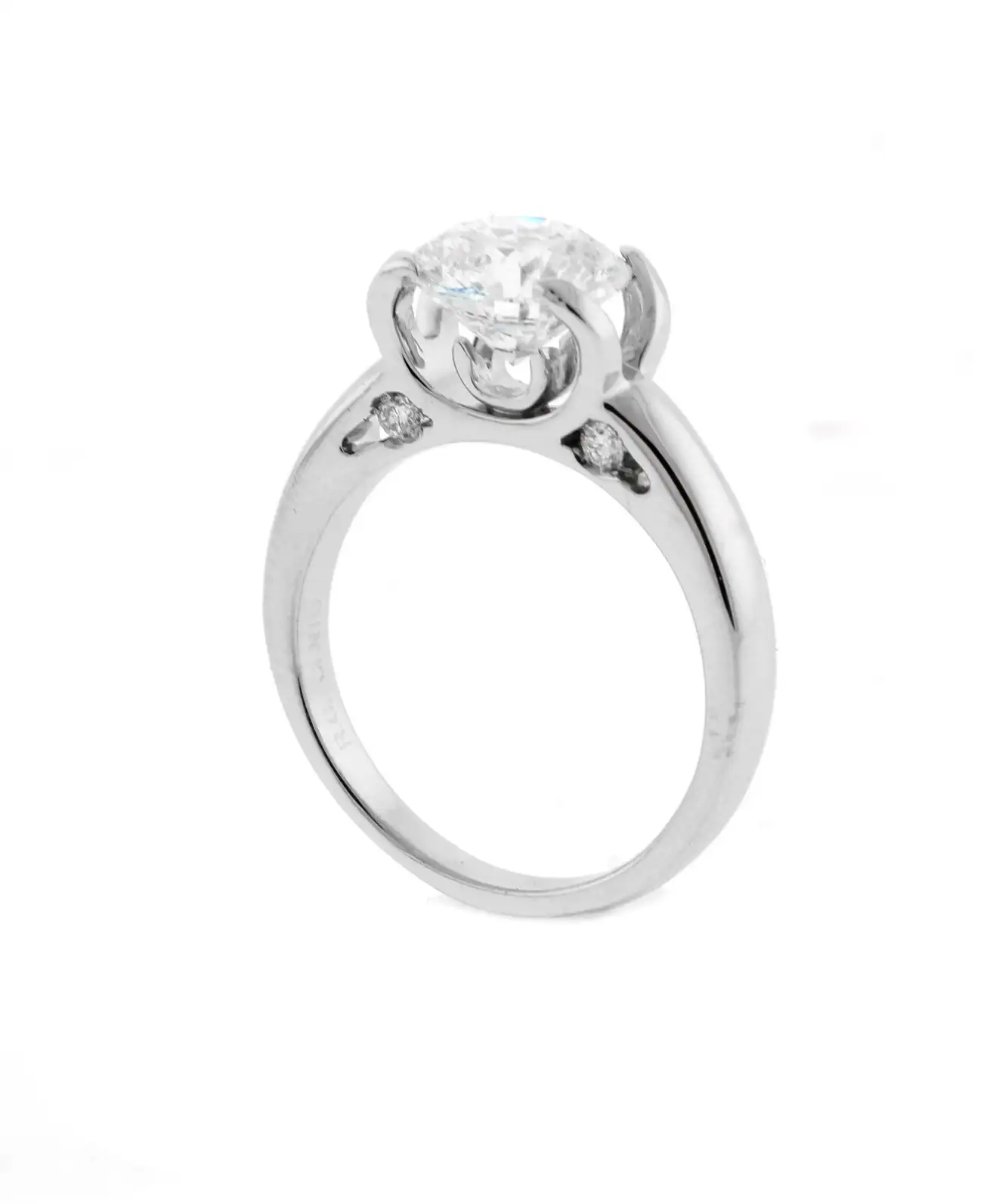 Roberto Coin Cento Diamond C Profile Solitaire Engagement Ring